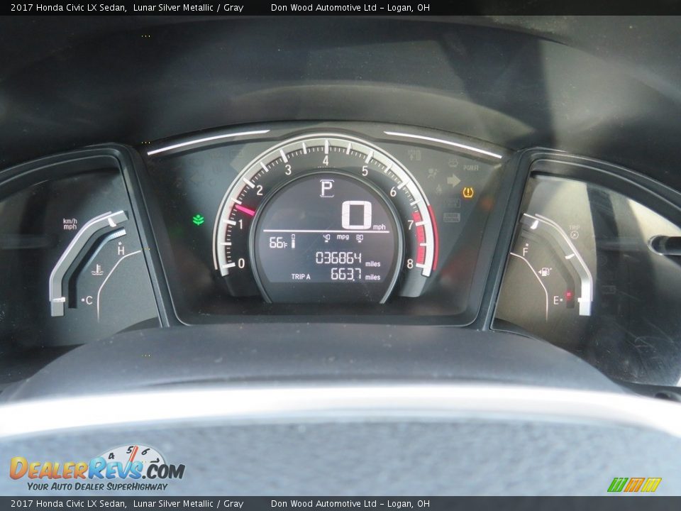 2017 Honda Civic LX Sedan Lunar Silver Metallic / Gray Photo #19