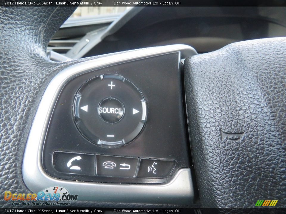 2017 Honda Civic LX Sedan Lunar Silver Metallic / Gray Photo #22