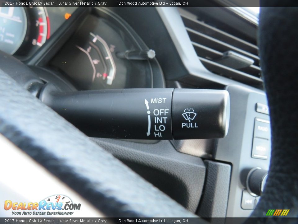 2017 Honda Civic LX Sedan Lunar Silver Metallic / Gray Photo #24