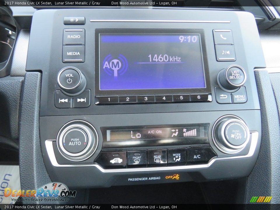 2017 Honda Civic LX Sedan Lunar Silver Metallic / Gray Photo #25