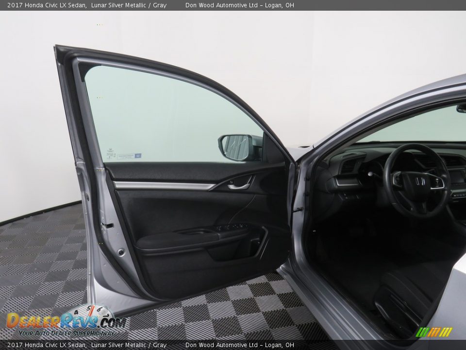 2017 Honda Civic LX Sedan Lunar Silver Metallic / Gray Photo #27