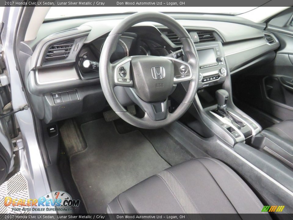 2017 Honda Civic LX Sedan Lunar Silver Metallic / Gray Photo #28