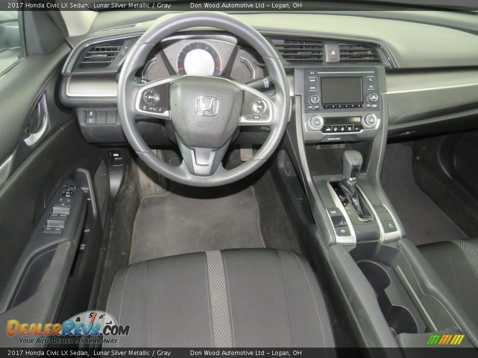 2017 Honda Civic LX Sedan Lunar Silver Metallic / Gray Photo #32