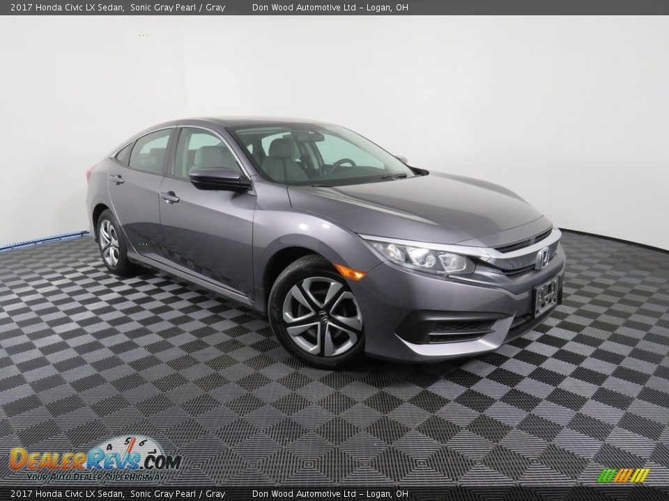 2017 Honda Civic LX Sedan Sonic Gray Pearl / Gray Photo #3