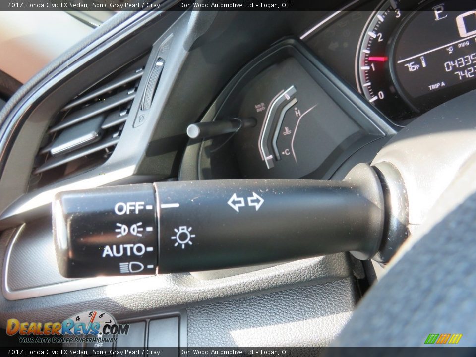 2017 Honda Civic LX Sedan Sonic Gray Pearl / Gray Photo #22