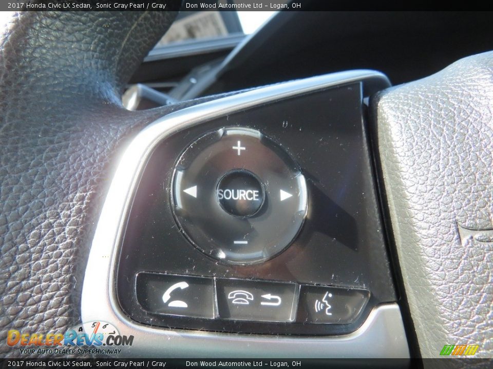 2017 Honda Civic LX Sedan Sonic Gray Pearl / Gray Photo #23