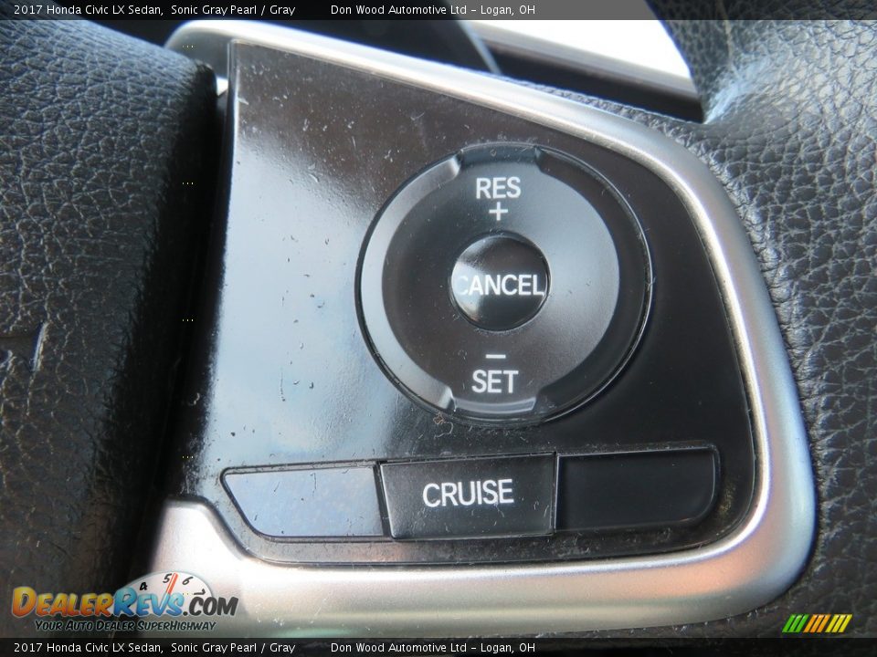 2017 Honda Civic LX Sedan Sonic Gray Pearl / Gray Photo #24