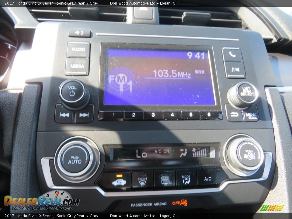 2017 Honda Civic LX Sedan Sonic Gray Pearl / Gray Photo #26