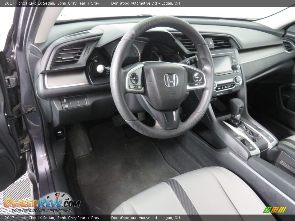 2017 Honda Civic LX Sedan Sonic Gray Pearl / Gray Photo #29