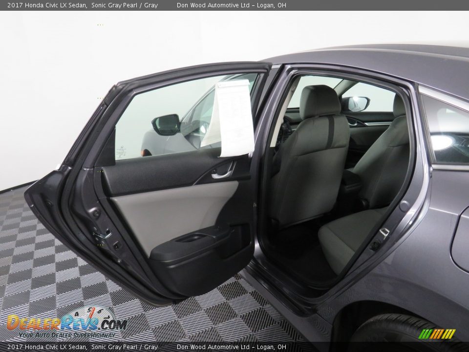 2017 Honda Civic LX Sedan Sonic Gray Pearl / Gray Photo #31