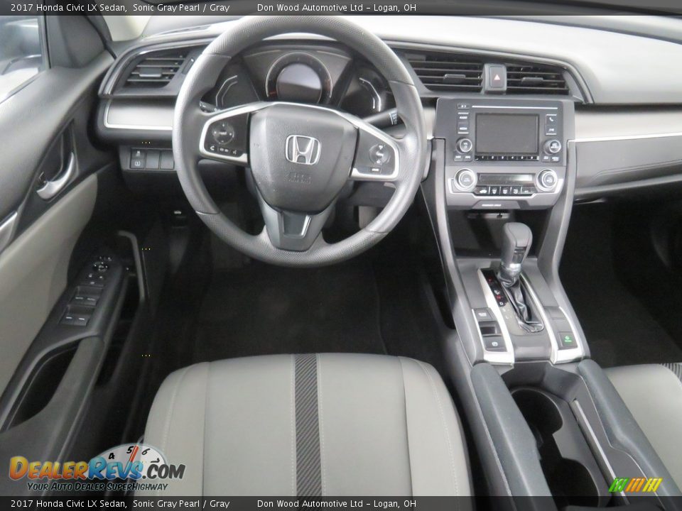 2017 Honda Civic LX Sedan Sonic Gray Pearl / Gray Photo #33