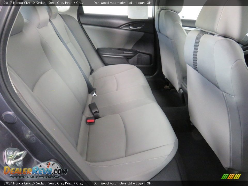 2017 Honda Civic LX Sedan Sonic Gray Pearl / Gray Photo #35