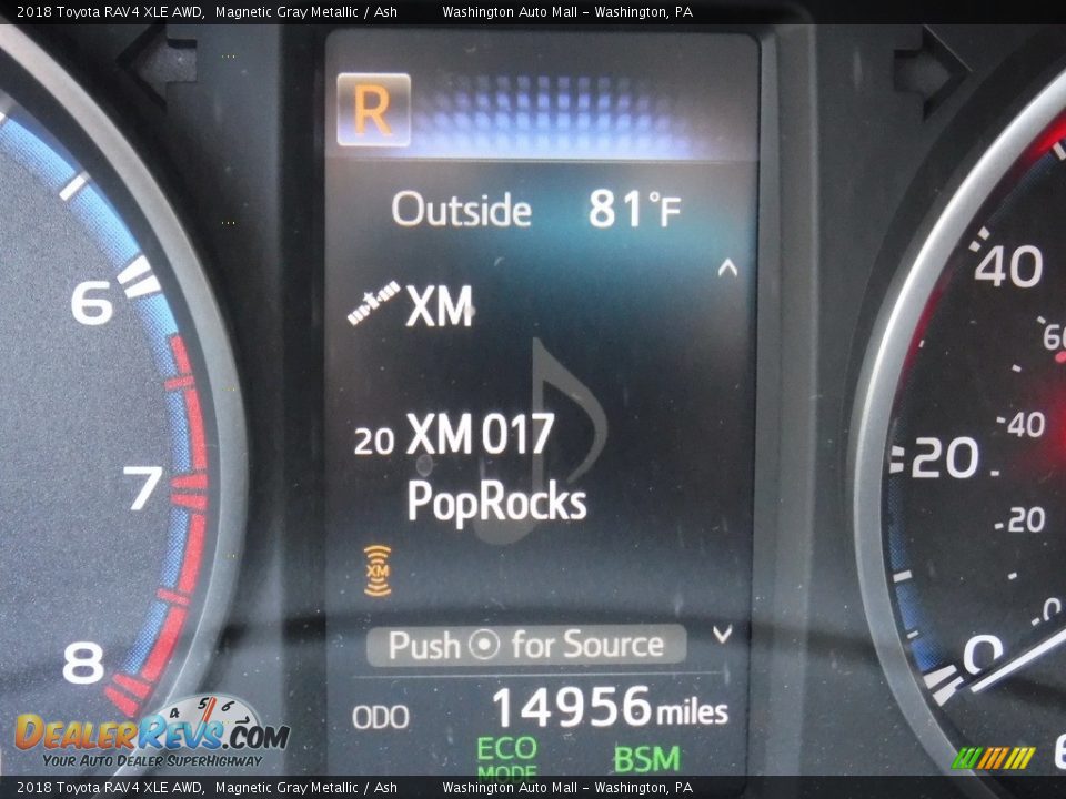 2018 Toyota RAV4 XLE AWD Magnetic Gray Metallic / Ash Photo #28