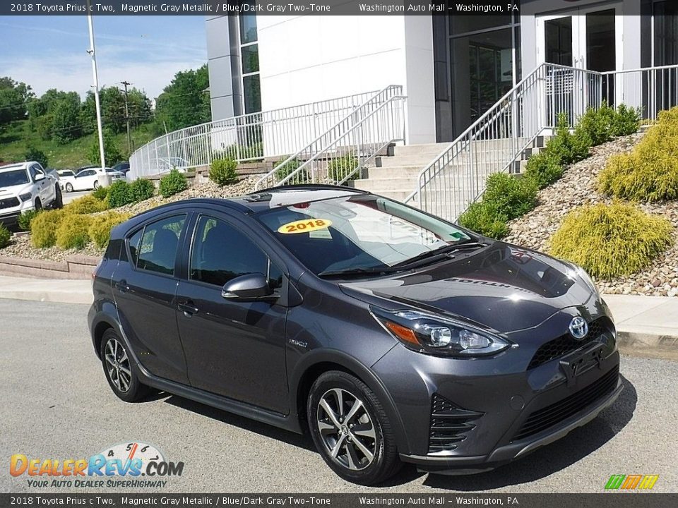 2018 Toyota Prius c Two Magnetic Gray Metallic / Blue/Dark Gray Two-Tone Photo #1