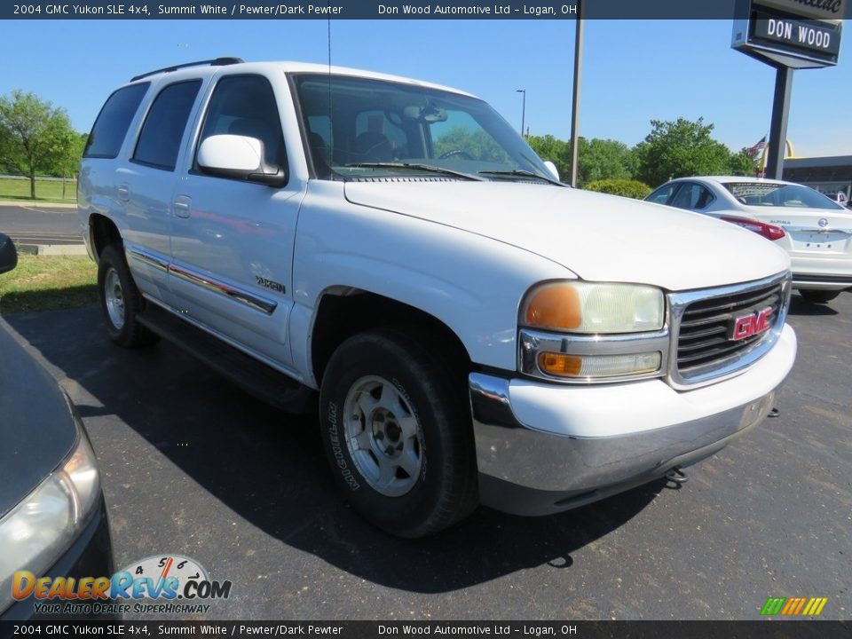 2004 GMC Yukon SLE 4x4 Summit White / Pewter/Dark Pewter Photo #2