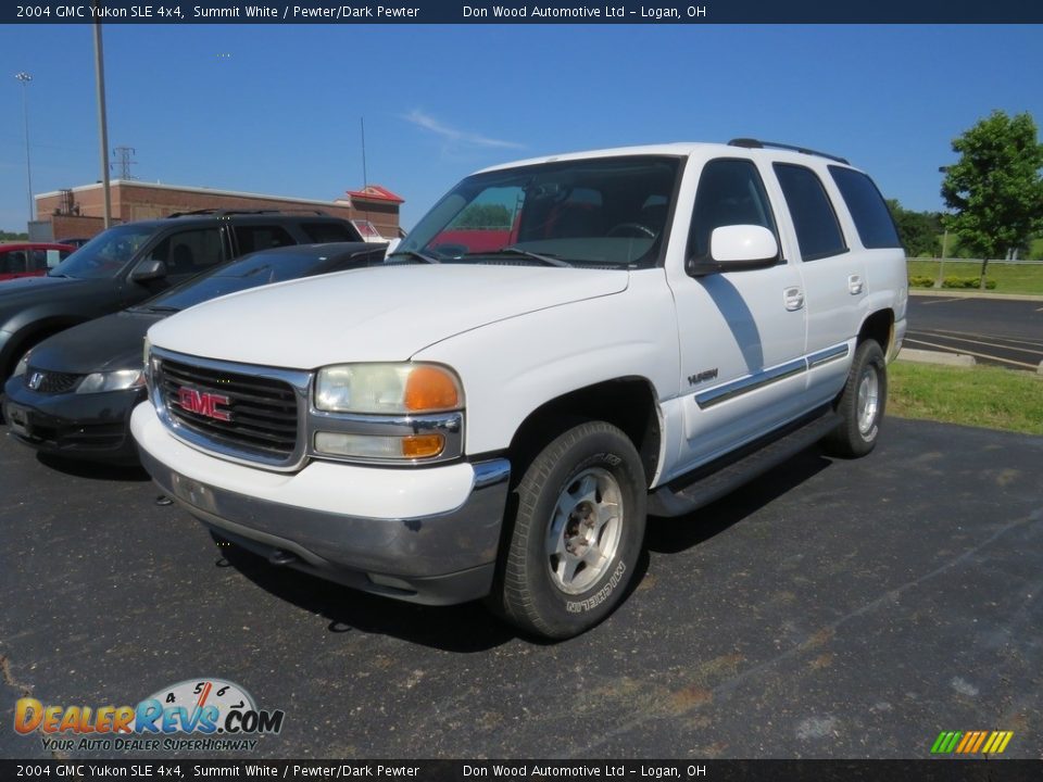 2004 GMC Yukon SLE 4x4 Summit White / Pewter/Dark Pewter Photo #5