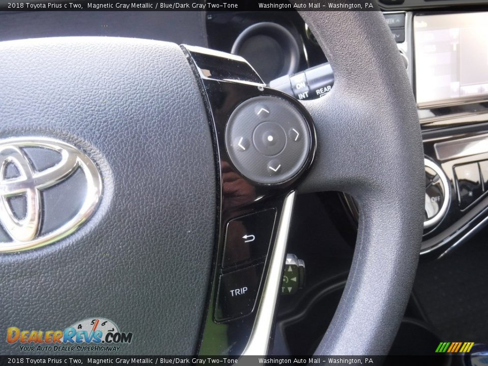 2018 Toyota Prius c Two Magnetic Gray Metallic / Blue/Dark Gray Two-Tone Photo #18