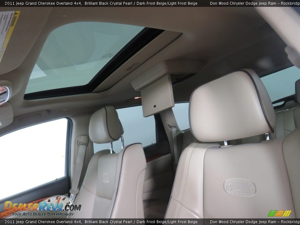 2011 Jeep Grand Cherokee Overland 4x4 Brilliant Black Crystal Pearl / Dark Frost Beige/Light Frost Beige Photo #2