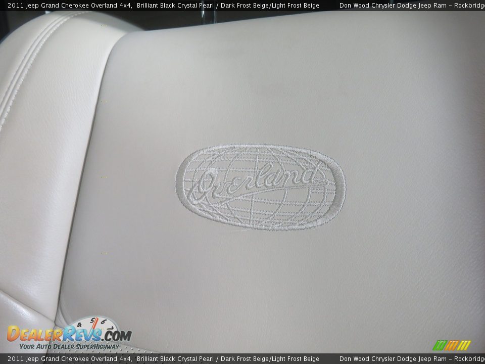 2011 Jeep Grand Cherokee Overland 4x4 Brilliant Black Crystal Pearl / Dark Frost Beige/Light Frost Beige Photo #5