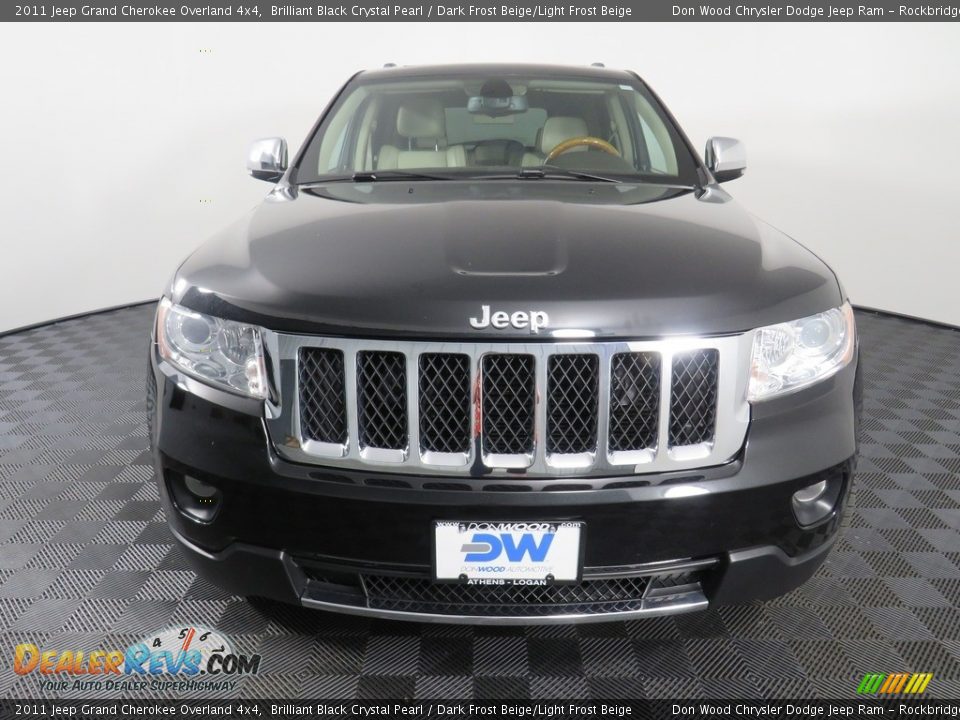 2011 Jeep Grand Cherokee Overland 4x4 Brilliant Black Crystal Pearl / Dark Frost Beige/Light Frost Beige Photo #9