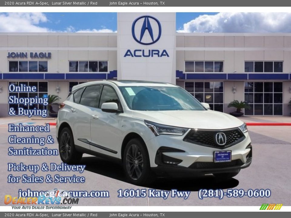 2020 Acura RDX A-Spec Lunar Silver Metallic / Red Photo #1