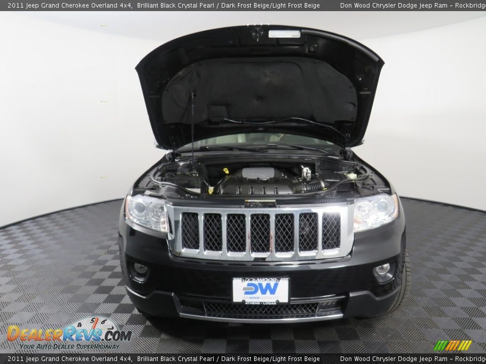 2011 Jeep Grand Cherokee Overland 4x4 Brilliant Black Crystal Pearl / Dark Frost Beige/Light Frost Beige Photo #10