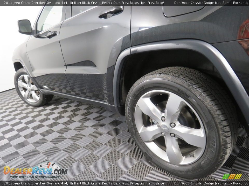 2011 Jeep Grand Cherokee Overland 4x4 Brilliant Black Crystal Pearl / Dark Frost Beige/Light Frost Beige Photo #14