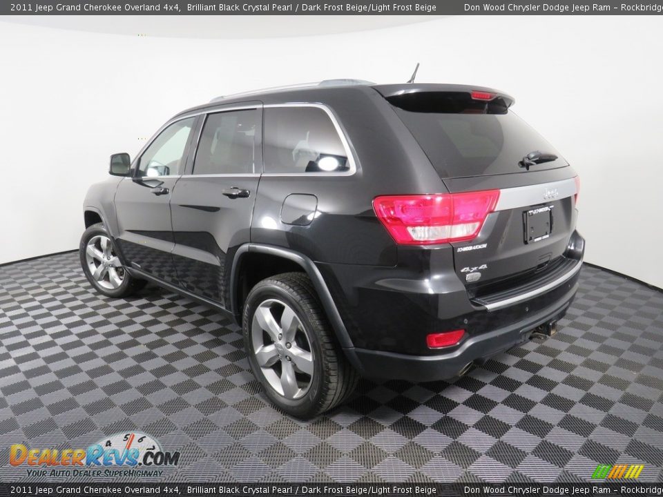 2011 Jeep Grand Cherokee Overland 4x4 Brilliant Black Crystal Pearl / Dark Frost Beige/Light Frost Beige Photo #15