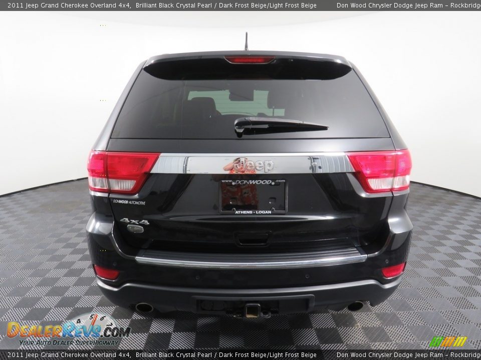 2011 Jeep Grand Cherokee Overland 4x4 Brilliant Black Crystal Pearl / Dark Frost Beige/Light Frost Beige Photo #16
