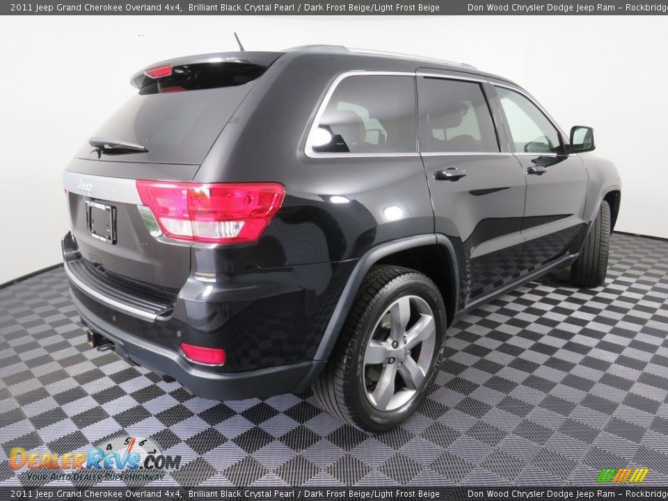 2011 Jeep Grand Cherokee Overland 4x4 Brilliant Black Crystal Pearl / Dark Frost Beige/Light Frost Beige Photo #21