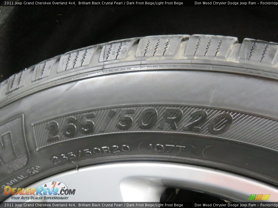 2011 Jeep Grand Cherokee Overland 4x4 Brilliant Black Crystal Pearl / Dark Frost Beige/Light Frost Beige Photo #23