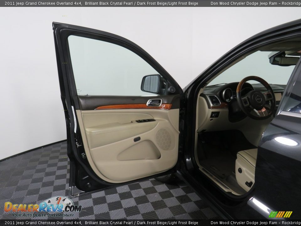 2011 Jeep Grand Cherokee Overland 4x4 Brilliant Black Crystal Pearl / Dark Frost Beige/Light Frost Beige Photo #24