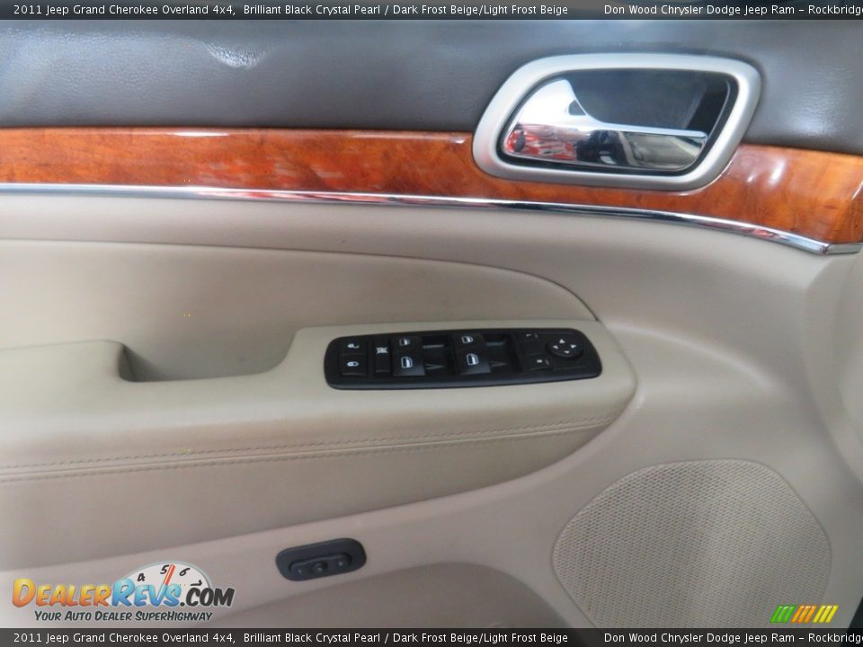 2011 Jeep Grand Cherokee Overland 4x4 Brilliant Black Crystal Pearl / Dark Frost Beige/Light Frost Beige Photo #25