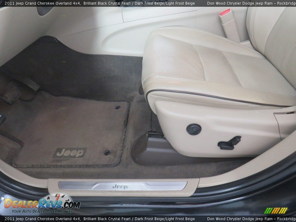 2011 Jeep Grand Cherokee Overland 4x4 Brilliant Black Crystal Pearl / Dark Frost Beige/Light Frost Beige Photo #27