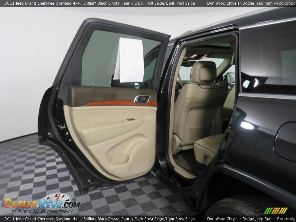 2011 Jeep Grand Cherokee Overland 4x4 Brilliant Black Crystal Pearl / Dark Frost Beige/Light Frost Beige Photo #30