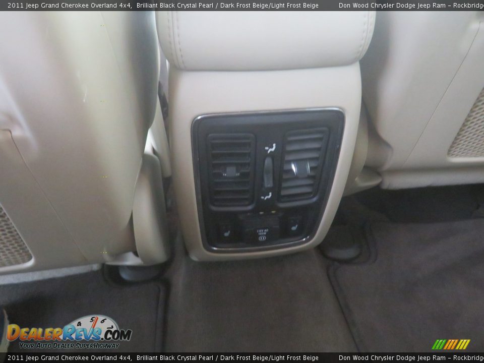 2011 Jeep Grand Cherokee Overland 4x4 Brilliant Black Crystal Pearl / Dark Frost Beige/Light Frost Beige Photo #32