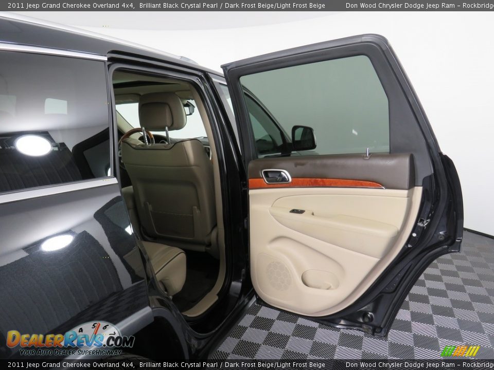 2011 Jeep Grand Cherokee Overland 4x4 Brilliant Black Crystal Pearl / Dark Frost Beige/Light Frost Beige Photo #34