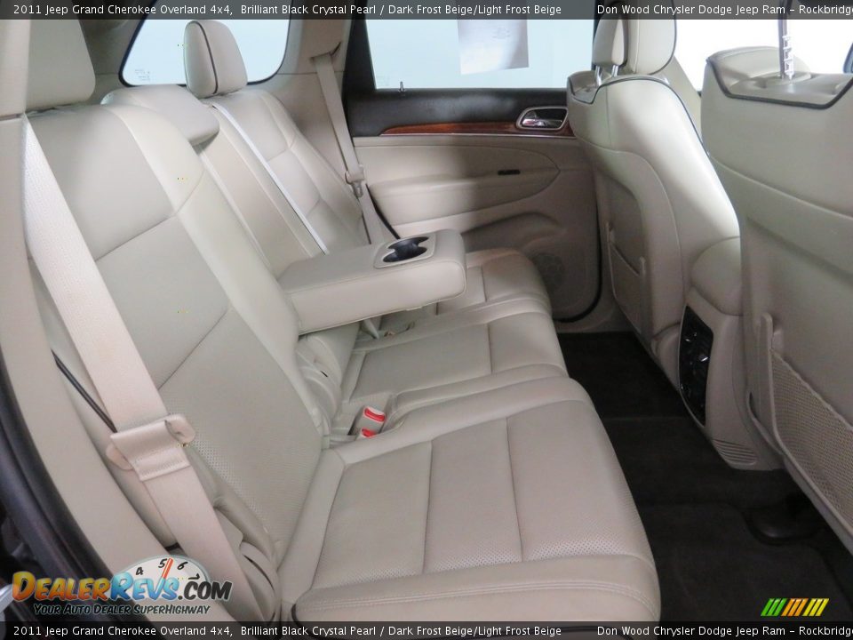 2011 Jeep Grand Cherokee Overland 4x4 Brilliant Black Crystal Pearl / Dark Frost Beige/Light Frost Beige Photo #35