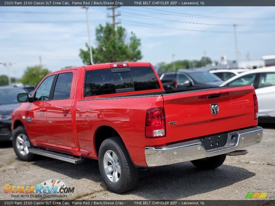 2020 Ram 1500 Classic SLT Crew Cab Flame Red / Black/Diesel Gray Photo #3
