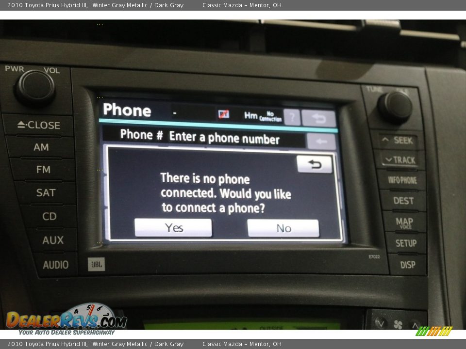 2010 Toyota Prius Hybrid III Winter Gray Metallic / Dark Gray Photo #13