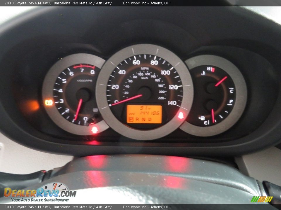 2010 Toyota RAV4 I4 4WD Barcelona Red Metallic / Ash Gray Photo #30