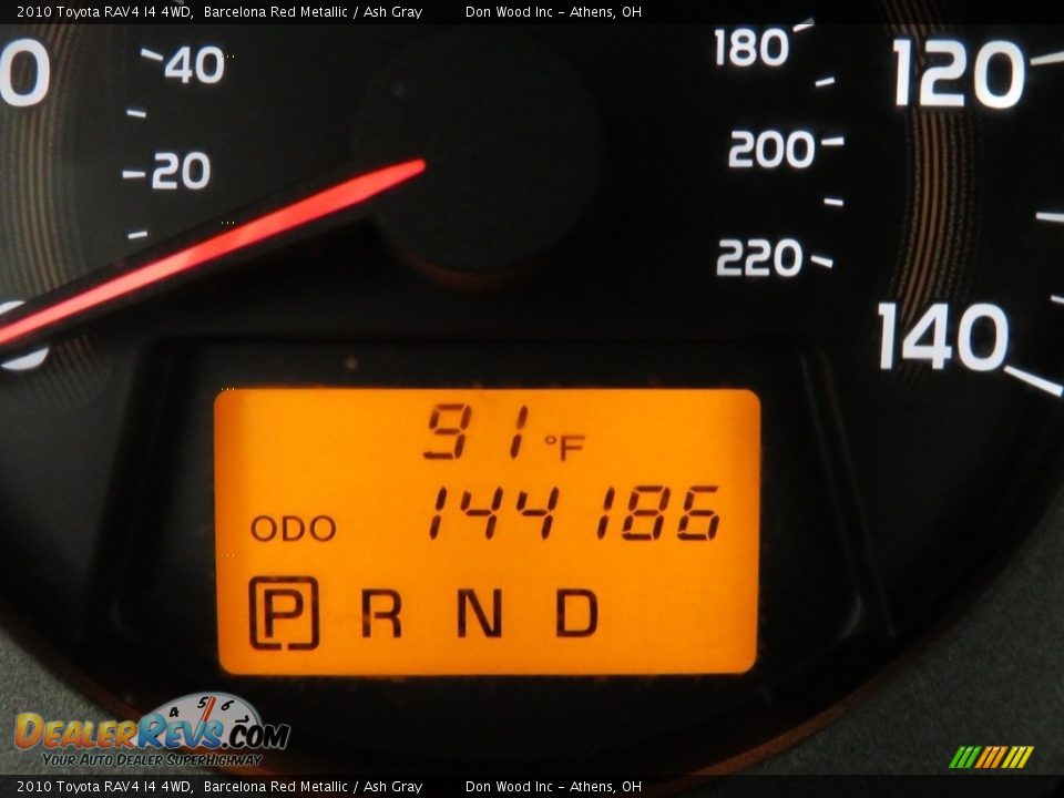 2010 Toyota RAV4 I4 4WD Barcelona Red Metallic / Ash Gray Photo #31