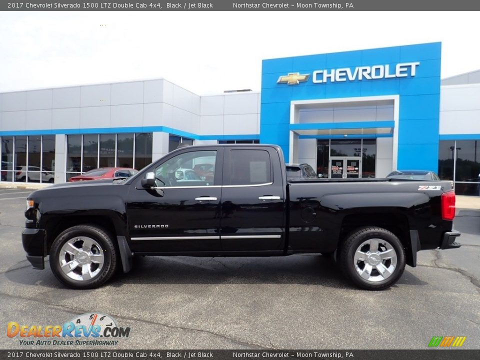 2017 Chevrolet Silverado 1500 LTZ Double Cab 4x4 Black / Jet Black Photo #3