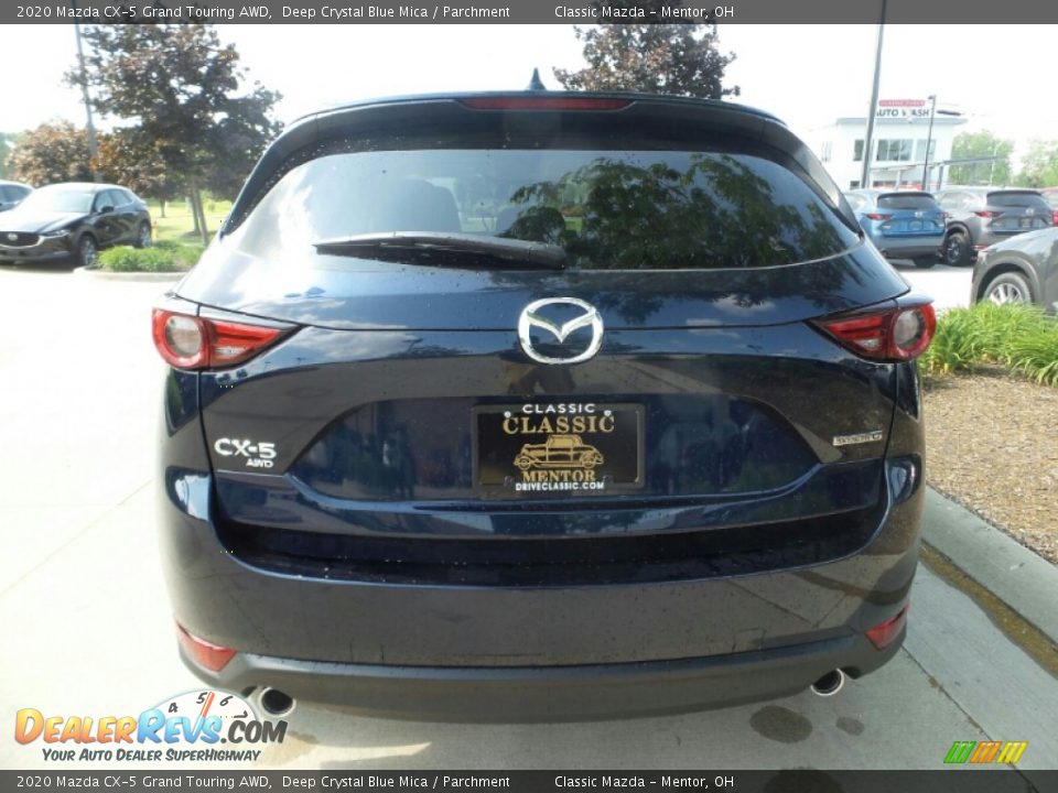 2020 Mazda CX-5 Grand Touring AWD Deep Crystal Blue Mica / Parchment Photo #6