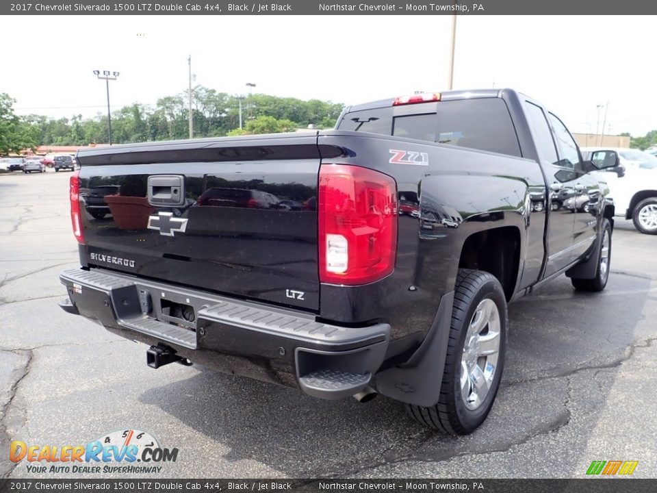 2017 Chevrolet Silverado 1500 LTZ Double Cab 4x4 Black / Jet Black Photo #7