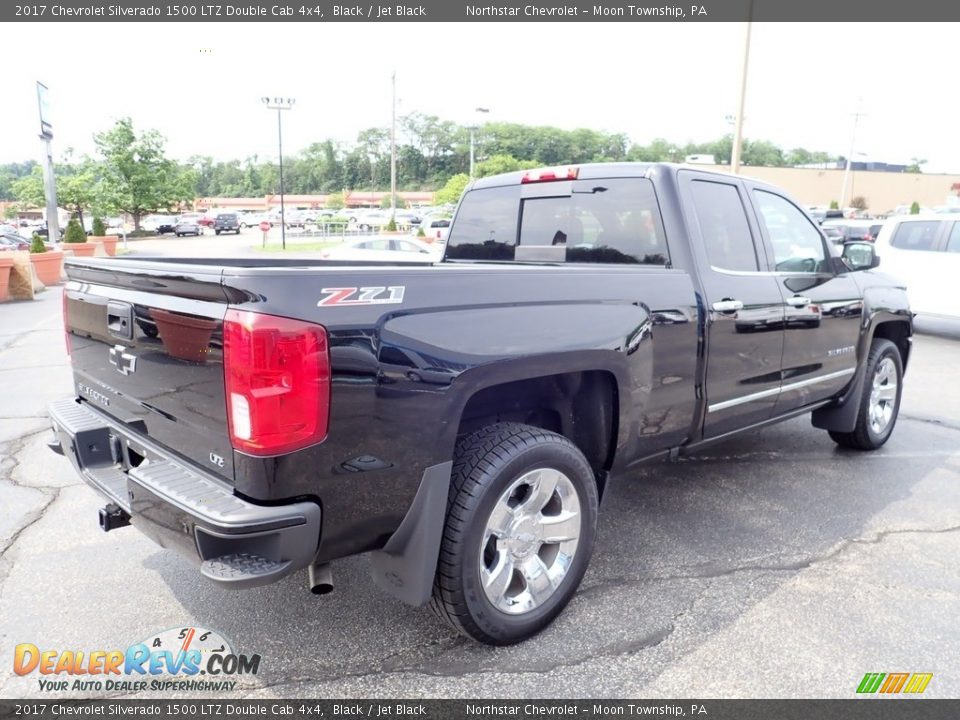 2017 Chevrolet Silverado 1500 LTZ Double Cab 4x4 Black / Jet Black Photo #8