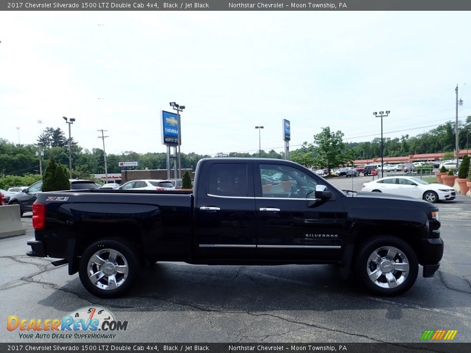 2017 Chevrolet Silverado 1500 LTZ Double Cab 4x4 Black / Jet Black Photo #9