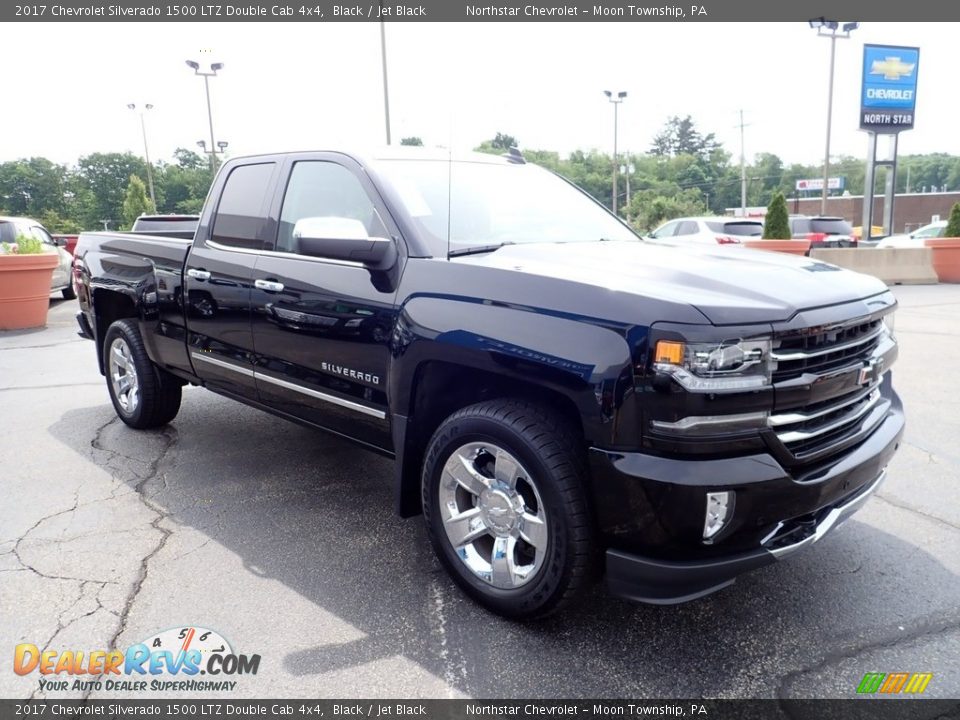 2017 Chevrolet Silverado 1500 LTZ Double Cab 4x4 Black / Jet Black Photo #10