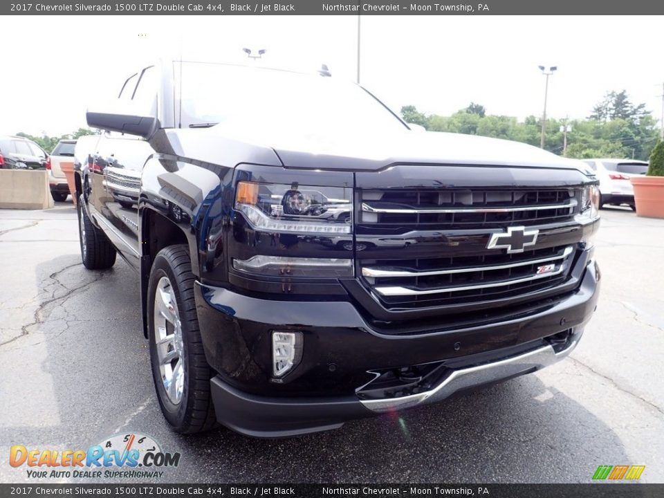 2017 Chevrolet Silverado 1500 LTZ Double Cab 4x4 Black / Jet Black Photo #11