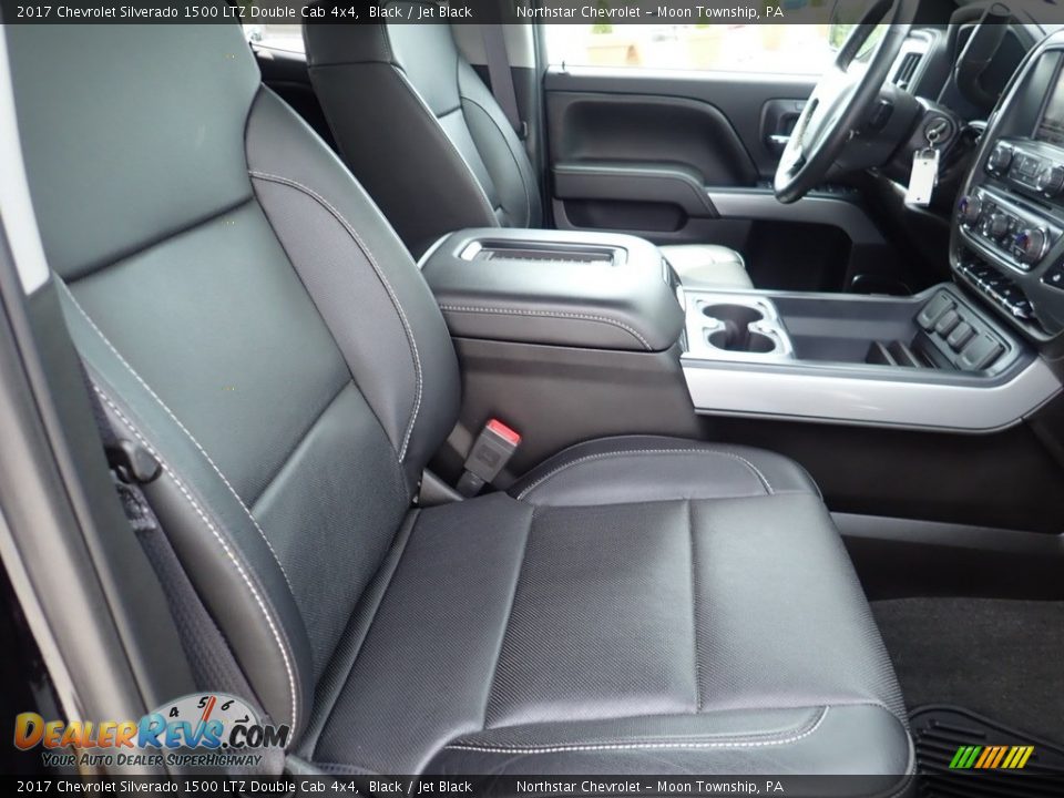 2017 Chevrolet Silverado 1500 LTZ Double Cab 4x4 Black / Jet Black Photo #14